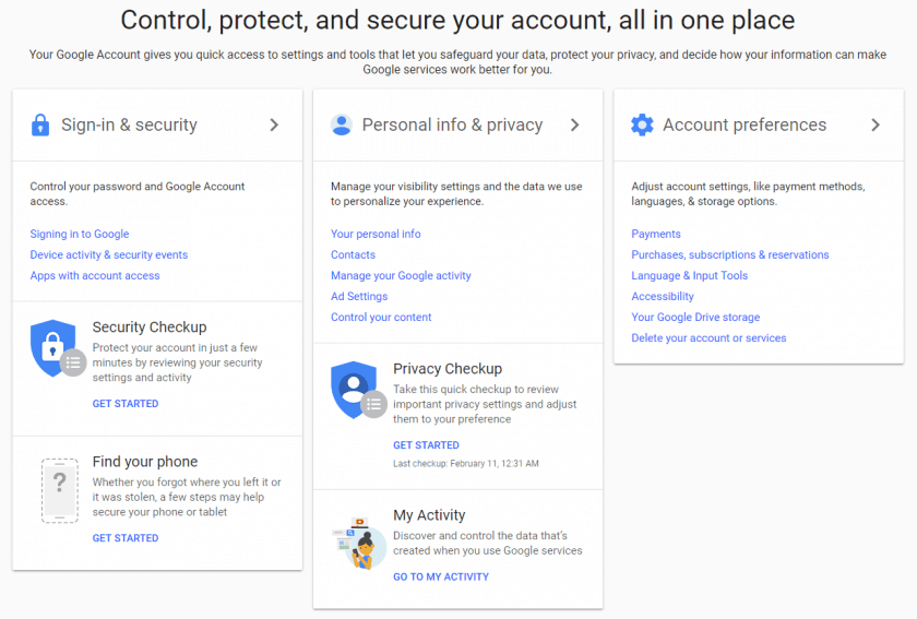 Secure your Account