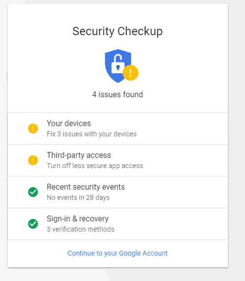Security Check up