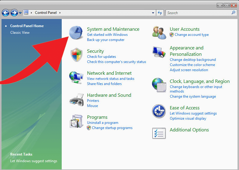 Windows Vista Guide Control Panel