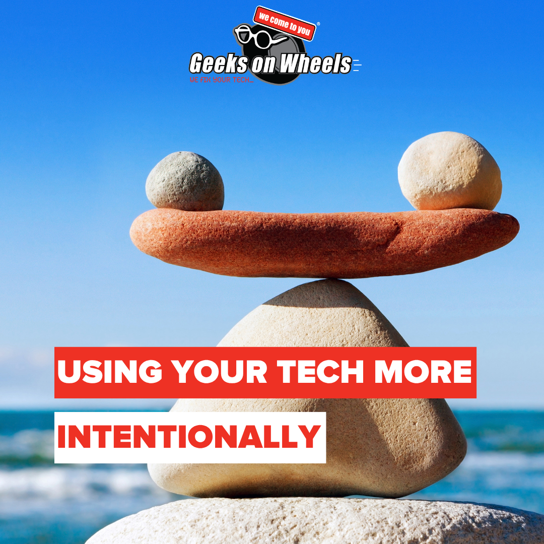 Rocks Balancing, indicates a balance between tech and real life