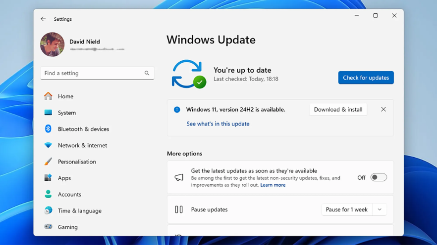 Windows Update Screen